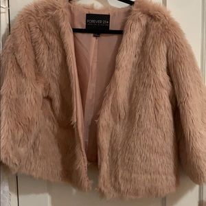 Forever21 Pink Faux Fur Jacket